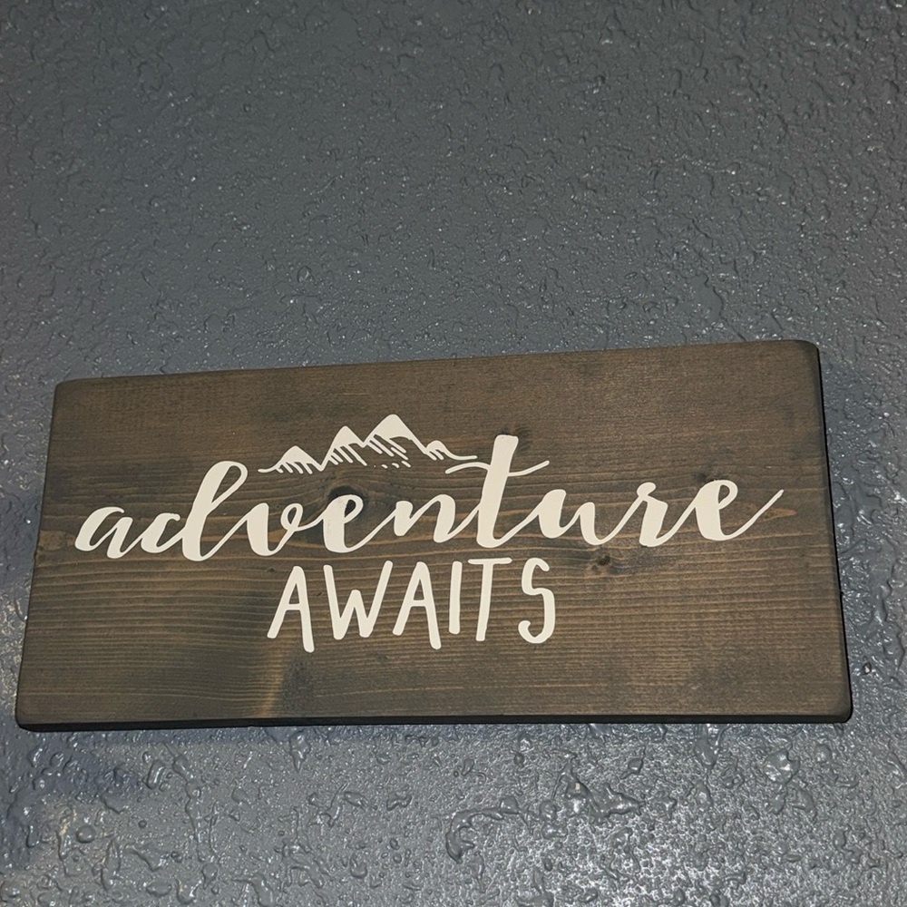Adventure Awaits Wooden Custom Sign Wanderlust